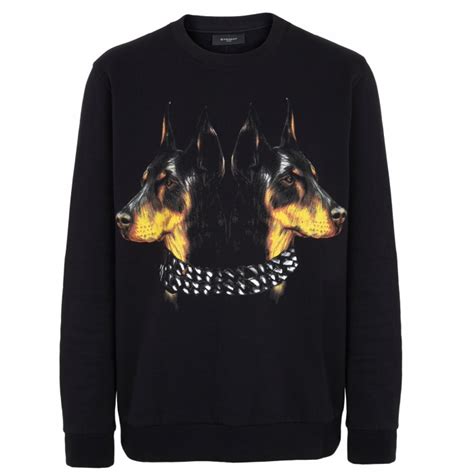 givenchy hoodie doberman|Givenchy crest sweatshirt.